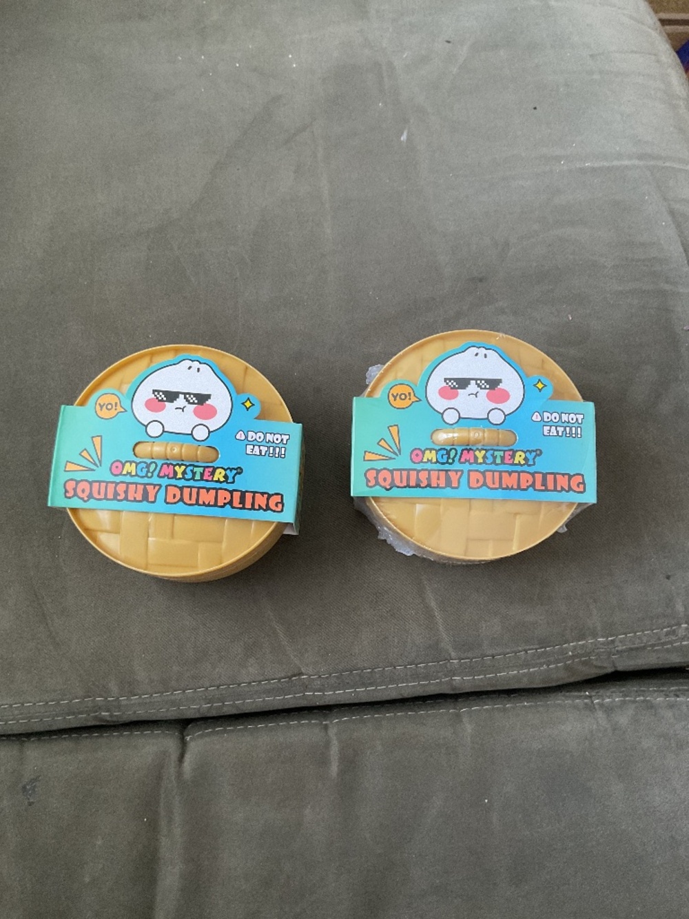 Omg mystery squishy dumplings one sealed, one opened but not used